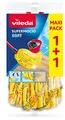 Vileda SuperMocio Soft Wischmopp Ersatzkopf, Moppkopf aus 30% Mikrofasern, effizient gegen fetthaltigen Schmutz und Flecken, 2er Vorteilspack
