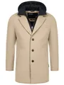Indicode Herren INApostolos Softshell-Mantel mit Kapuze | Herrenmantel Winter Mantel Jacke Männer Irish Cream, XL