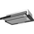 Oranier Einbau Dunstabzugshaube 60 cm - Abluft Abzugshaube mit ausziehbarer Glasblende - Dunstesse m (FLA460)