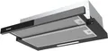 Oranier Schublüfter FLA460 | Flachschirm-Dunstabzugshaube 60 cm | Abluft/Umluft | Schwarzglas | LED | Metallfettfilter, D (Spektrum: A bis G)