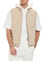 Redbridge Steppweste Leichte Übergangsweste mit Stehkragen und Reißverschluss Sportliche Pufferweste für Alltag Freizeit und Übergangszeit Beige XL