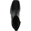 Caprice Damen Stiefelette Leder Karree Schnalle Trapezabsatz 9-25344-41, Größe:37 EU, Farbe:Schwarz - Schwarz - 37