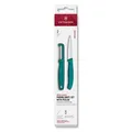 VICTORINOX Küchenmesser + Sparschäler Swiss Classic silber, grün, 1 Set