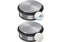Wellgro Türstopper Edelstahl Türstopper 1,2 kg + Wand Türstopper, ohne Bohren