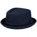 Lipodo Fedora (1-St) Porkpie mit Futter blau M (56-57 cm)