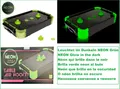 Air-Hockey-Airhockey-Mini-Edition-Leuchtet-im-Dunkeln-NEON-Grün 495x310x87mm