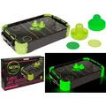 Tisch-Airhockeyspiel „Glow in The Dark“ – Kompaktes Air-Hockey-Set mit Neon-E...