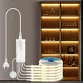 tlinkosta Cabinet Lights COB LED Strip 6 in 1 Dimmbar Penetrating Touch Controls für Vitrinen, Schränke, Küchen, Weinschränke, Vitrinen und Regalbeleuchtung (warmes Licht, 1M)