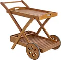 Servierwagen Noemi 89 x 56 x 76 cm Akazienholz Natur