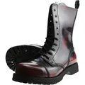Boots & Braces - 10 Loch Stiefel Rangers Burgundy Rub-Off Rot Größe 39 (UK5) - Rot - 39
