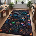 bamyum Gameking Gamer-Teppich, Bedruckter Teppich Chenille-Druck Maschinell Hergestellt für Spielzimmer, Schlafzimmer, Videospiel, Waschbarer Gaming 160 x 230