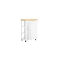 SoBuy Küchenwagen mit 1 Tür Weiß 60x40x90cm Funktional