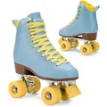 ATTABO Rollschuhe Mädchen Cascada Größe 37 EU Ökoleder Obermaterial Belüftung Aluminium Kufe 82A Räder Roller Skates mit Zehenschutz und Sicheres Bremsen