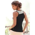 LASCANA Strandtop mit Pailetten, Glitzertop aus Baumwolle, festlich schwarz 36/38