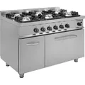 SARO Gasherd mit Gasbackofen Modell E7/KUPG6LN - Silber