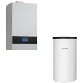 Buderus GB172i.2 Logaplus Gas-Brennwert Paket W22 mit Regelung BC400 und Warmwasserspeicher S120, 15 kW