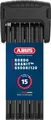 ABUS Faltschloss Bordo Granit 6500K/120 BK SH schwarz - Große: 5,5  x 1200 mm