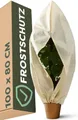 Praknu Pflanzkübel Winterschutz für Pflanzen 100 x 80 cm - Dickes Material - Waschbar (1er-Set, 1 St), Pflanzenschutz - Atmungsaktiv - Reißfest - Waschbar - 80 g/m² Stark