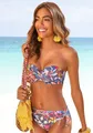 Bügel-Bandeau-Bikini-Top "Leilani", in getwisteter Optik, Gr. 34 - Cup E, grau-bedruckt Cup E