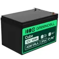 Green Cell AGM 12V 14Ah Akku VRLA Blei-Batterie Bleiakku Ersatzakku Gelakku Akkubatterie Zyklenfest Unbemannt Spielzeug, Elektro Spielzeug, Alarm, Notstrom, Kinderfahrzeuge, Kinder-Quad, Schwarz AGM08
