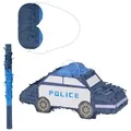 Relaxdays Pinata Polizei Weiß,Blau,Dunkelblau