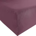 Erwin Müller Spannbettlaken Murnau Single-Jersey - aubergine Größe 90x210 cm - 100x220 cm - hautfreundlich, atmungsaktiv, bügelfrei, strapazierstark