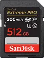 SanDisk Extreme PRO SDXC UHS-I Speicherkarte 512 GB (V30, Übertragungsgeschwindigkeit 200 MB/s, U3, 4K UHD Videos, SanDisk QuickFlow-Technologie, temperaturbeständig)