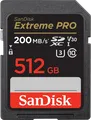 SanDisk Extreme Pro SDXC 512GB Speicherkarte UHS-I U3 V30 | bis 200MB/s Lesen | 140MB/s Schreiben | Class 10 | schwarz