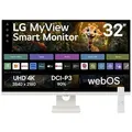 LG 32SR73U-W TFT-Monitor (3.840 x 2.160 4K UHD, 5 ms Reaktionszeit, 60 Hz, VA Panel)