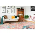 Kayoom Flachwebeteppich Indiana 200 Multi / Orange, Mehrfarbig, Orange, Textil, Vintage, rechteckig, 80x150 cm, pflegeleicht, Teppiche & Böden, Teppiche, Webteppiche