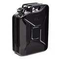 BW® Benzinkanister Metall 20 Liter - Kraftstoffkanister Schwarz - RAL 9005 - TÜV-geprüft und UN-Zulassung - 0,9mm Stahl nach DIN 7274 für Benzin Diesel E10 2-Takt - Made in Europe
