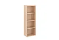 KOMTO Bücherregal Lumo 40 cm Weiß Regal mit 3, 4 or 6 Ebenen und Höhenverstellbare, Regale Standregal Aufbewahrungsregal Bookshelf