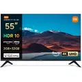 Xiaomi TV 55 (140 cm) Zoll Fernseher, 4K UHD, Smart TV, Fire OS8, Triple Tuner DVB-C/S/S2/T/T2, HDR10, 60Hz mit 120Hz Game Boost, Sprachsteuerung - Schwarz