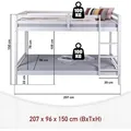 Inter Link Etagenbett Small Cloud weiss - Weiß