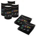 itenga 6x Windlichter 40x Servietten Endlich Schulkind schwarz Einschulungsfeier