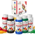 FARBELLO Acrylfarben Set 6x100 ml-Hochpigmentierte, wasserfeste Künstlerfarben für Leinwand, Holz, Stein, Papier, Metall–Leuchtende Malfarbe (6...