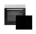 Backofen Herdset Einbau Kochfeld Glaskeramik rahmenlos 72 L Respekta HS2001-26
