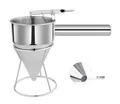 Cheffinger Teigportionierer Teigspender mit Ständer aus Edelstahl Teigportionierer 1,25 L, (1-tlg)