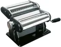 GEFU Nudelmaschine PASTA PERFETTA NERO, frische Pasta leicht gemacht, intuitive Bedienung, Edelstahl