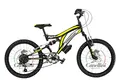 Kinderfahrrad MTB Full Suspension 20 Colorado – Räder 20 Zoll (50,8 cm) (schwarz/gelb)