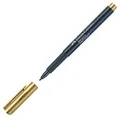 FABER-CASTELL 160750 - Metallics Marker mit Faserspitze, 1,5 mm Strichstärke, für viele Oberflächen geeignet, mit Metalliceffekt Heart of Gold