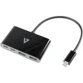 V7 USB-C to 4IN1 HUB PORT ADAPTER (USB-C, 4 Ports) (V7UC2A2CHUB-BLK)
