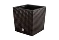 Prosperplast Pflanzkübel DRTS400L, Blumentopf mit Einsatz Rato Low Anthrazit/Weiß/Umbra