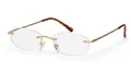 FILTRAL Randlose Lesebrille/Rahmenlose Unisex Lesehilfe mit Federbügeln für Damen & Herren in gold matt / +2,50 dpt. F4537986