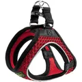 HUNTER Hundegeschirr HILO COMFORT, Farbe: rot, Easy Step-In Geschirr für kleine bis mittlere Hunde, mit Netzmaterial, reflektierende Elemente, angenehm leicht, modernes Design Größe: XXS