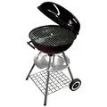 BURI Holzkohlegrill Emaille Kugelgrill Wagen Rollgrill Grillen Gartengrill Standgrill