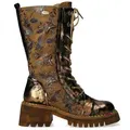 LAURA VITA Lederschnürstiefel Oyao 02 bronze camel mit zusätzlichem Reissverschluss innen Weite G Lederinnensohle Grösse 38 EU - Beige - 38