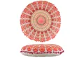 Marrakesch Orient & Mediterran Interior Bodenkissen Bodenkissen Garet Orange rund 60x15 cm, Baumwolle bestickt