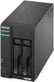 Asustor Lockerstor 2 Gen2 AS6702T - 2 Bay NAS, Quad-Core 2.0 GHz CPU, 4X M.2 NVMe Slots (PCIe 3.0), Dual 2.5GbE, 4GB DDR4 RAM, Metall, Schwarz, Desktop, Rackmontage