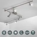 B.k.licht - Deckenstrahler - 30w, 2400lm, Led, Schwenkbar, Gu10, Warmweiß, Matt-nickel